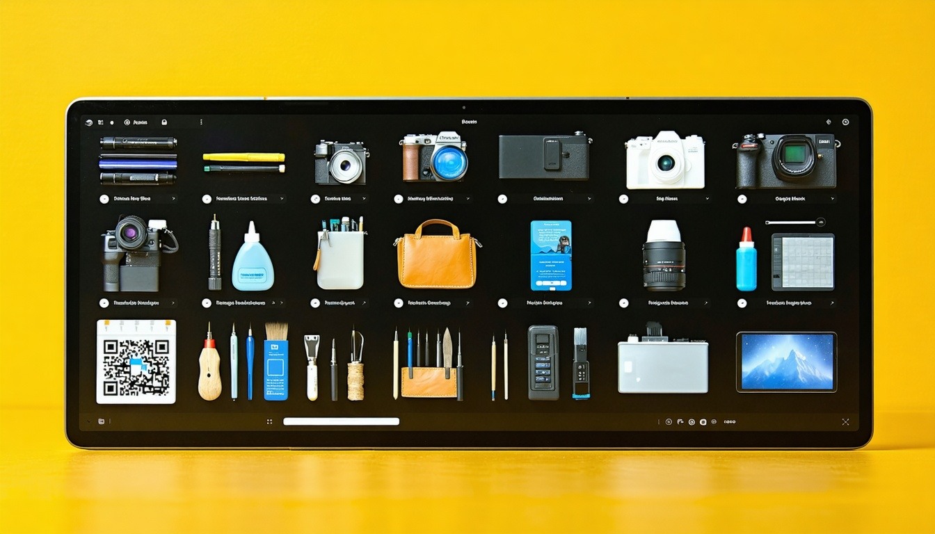 A variety of digital tools displayed on a laptop screen